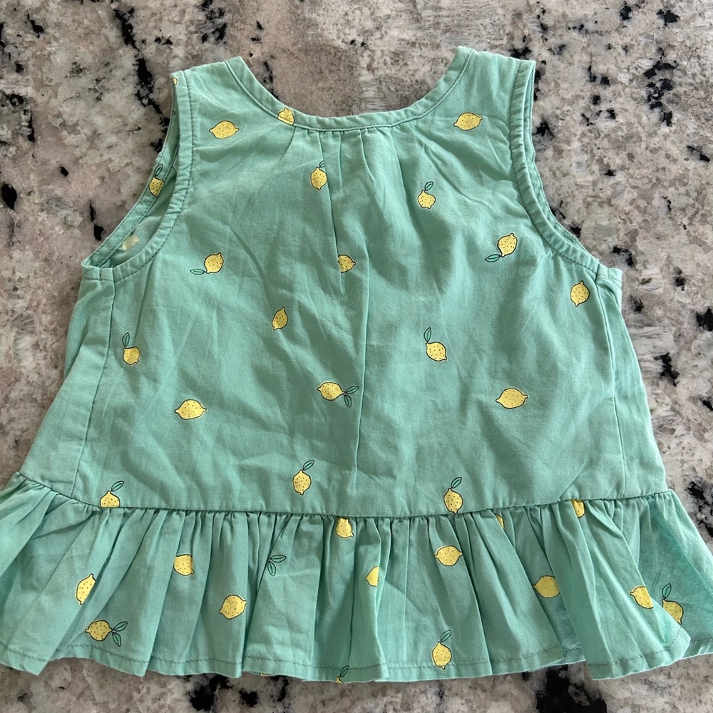 Marks & Spencer Kids Green Lemon Print Blouse
